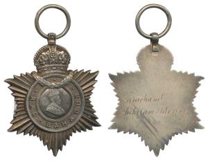 Indian Title Badge, George V, Silver, Rao Bahadur, awarded to Tarachand Shokiram Advani. A