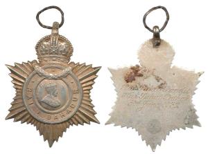 Indian Title Badge, George V, Silver, Rai Bahadur, awarded to Rai Sahib Pandit Harsahai Pa