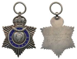 Indian Title Badge, George VI, Silver, Rai Sahib, awarded to Lala Kanhyalal Goyal on 14th 