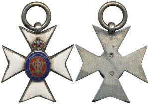 Royal Victoria Order (CVO), Miniature medal, Silver-gilt and Enamel, a white-enamelled cro