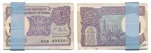 Rupee 1 bundle, 1983, signed Pratap Kishan Kaul, (IPM# A-45). Extremely Fine. (100)