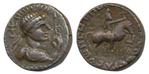 Kushanas, Soter Megas, alias Wima Takto (c. 80-100 AD), Copper Unit, 8.41g, bust of the ki
