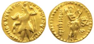Post-Gupta, East Bengal Samatata region (c. 6th-7th century AD), Gold Dinar, 6.51g, imitat