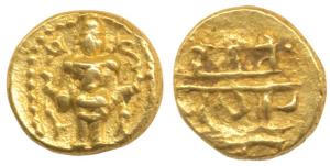 Vijayanagar, Venkitapati Raya III (1630-1641 AD), Gold ½ Pagoda, 1.71g, Tirupati Balaji / 