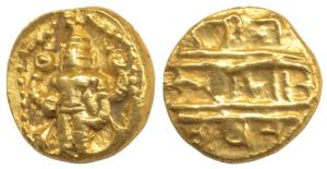 Vijayanagar, Venkitapati Raya III, Gold Pagoda, 3.4g, Tirupati Balaji / Venkateshwara stan