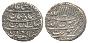 Shah Jahan, Silver Rupee, 11.28g, Surat Mint, AH 103x/2 (KM 222.13). About Extremely Fine,