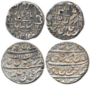 Shah Jahan, Silver Rupee (2), Ujjain and Burhanpur Mint, AH 1040. Fine+ to Very Fine+. (2)