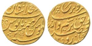 Farrukhsiyar, Gold Mohur, 10.87g, Dar-ul-Khilafat Shahjahanabad Mint, AH 1125/2 (KM 390.30