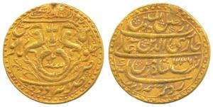 Ghazi-ud-din Haider, Gold Ashrafi, 10.67g, AH 1236/2, Dar as- Sultanat Lakhnau Suba Awadh 