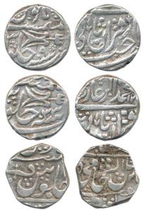 Daulatgarh Mint, Silver Rupee (2), in the name of Muhammad Akbar II, AH 12XX/23 and RY 9; 