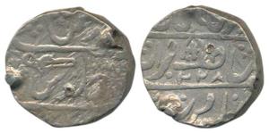 Kirat Singh (AH 1221-1251, 1806-1837 AD), Silver Rupee, Dholpur Mint, in the name of Muham