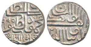 Bharmalji I (VS 1642-1688, 1586-1632 AD), Silver ½ Rupee, 5.61g, with the name of Mahmud b