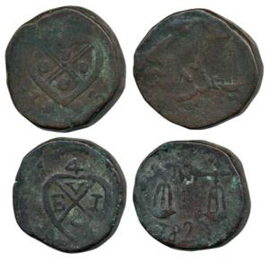 Copper 2 Pice, 1803, EIC bale mark with date below on obv., scales with Adal in Persian on
