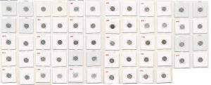 Victoria Queen, Silver 2 Annas (29), 1841 divided and continuous legend, 1862, 1874-1891, 