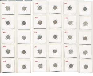 Edward VII, Silver 2 Annas (8), 1903, 1904, 1905, 1906, 1907, 1908, 1909 and 1910; George 