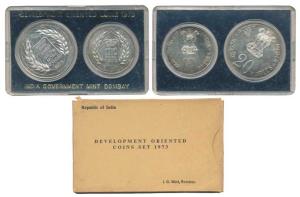 1973 Uncirculated Set, Grow More Food, set of 2, Rupees 10 and 20. In near immaculate cond