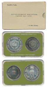 1979 Uncirculated Set, Happy Child Nation’s Pride, set of 2, Rupees 10 and 50. In immacula