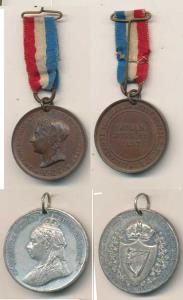 Victoria’s Diamond Jubilee Medal, White Metal, matured bust of the Queen to left on obv., 