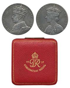 George VI and Queen Elizabeth Coronation Medal, Silver, 83.4g, 12th May 1937. Extremely Fi