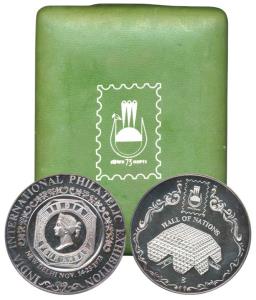 India International Philatelic Exhibition, Silver Medal, the popular 4 Annas stamp of Indi