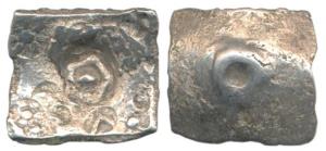 Punch-marked, Shakya Janapada (c. 600-500 BC), Silver Double Karshapana, 6.46g, single pen