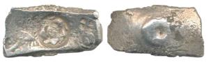 Punch-marked, Shakya Janapada, Silver Double Karshapana, 6.46g, single pentagon shaped bol