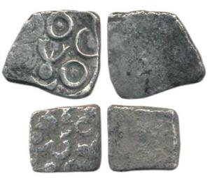 Punch-marked, Avanti Janapada, Western Madhya Pradesh (c. 300 BC), Silver ½ Karshapana, a 