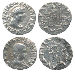 Indo-Greek, Hermaeus (40-1 BC), Silver Drachm, diademed bust of king right on obv., Zeus e