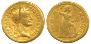 Roman Empire, Tiberius (14-37 AD), Gold Aureus, 7.8g, laureate bust of the king facing rig