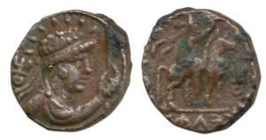 Kushanas, Soter Megas alias Wima Takto (c. 80-100 AD), Copper Drachm, 7.96g, bust of the K