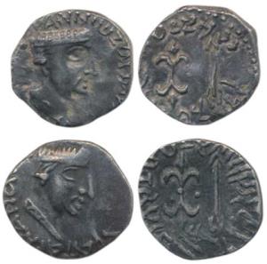 Western Kshatrapa, Nahapana (c. 119-124 AD), Silver Drachma (2), 2.12g, obv. bust of the k