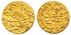 Shah Jahan, Gold Mohur, 10.87g, Dar ul Khilafat Akbarabad Mint, AH 1052/15, kalima within 