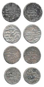 Shah Jahan, Silver Rupee (4), Daulatabad Mint, AH 1067; Patna Mint; Lahore Mint, AH1063/26