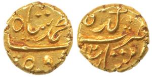 Muhammad Shah, Gold Pagoda, 3.33g, Imtiyazgarh Mint, RY 12 (KM 439C.1). Extremely Fine, Ra