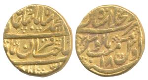 Muhammad Shah, Gold Mohur, 10.74g, Dar-ul-Khilafat Shahjahanabad Mint, AH 11xx/18, Sahib-i