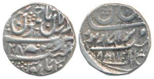 Ranjit Dev, Silver Rupee, 10.62g, Dar al-aman Jammu Mint, RY 28 (KM 10.2). Very Fine.