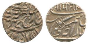 Sumer Singh (VS 1968- 1975, 1911-1918 AD), Silver ¼ Rupee, with the name of Queen Victoria