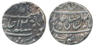 Murshidabad Mint, Silver Rupee, in the name of Shah Alam II, AH 1185/12 (KM 30). Very Fine
