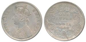 Victoria Empress, Silver Rupee, 1898, Calcutta Mint, C3 / I / ’C’ incused. Very Fine+, Sca