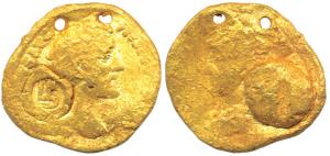 Marcus Aurelius, Re-struck Roman, Gold Dinara, 7.88g, bust of the roman king with indistin