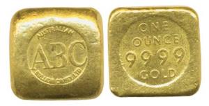 Gold Nugget, Australian Bullion Co. P. Ltd., 1 Ounce, 9999 Pure Gold (31.16 g). Extremely 