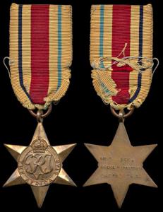Copper Medal, Africa Star awarded to 1769 Sepoy Abdul Wahid Khan, Rampur State Forces, wit