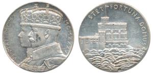 Silver Jubilee Medal of George V and Queen Mary, Silver, Domus Medal, conjoined busts of G