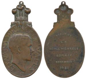 Visit of His Royal Highness, Edward Prince of Wales to Bombay, November 1921, Oval shap Co