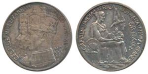 George VI and Queen Elizabeth Coronation, Silver Medal, conjoined busts of George VI and Q
