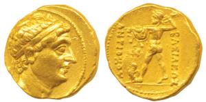 Indo-Greeks, King of Bactria, Diodotus (c. 250-230 BC), Gold Stater, in the name of Antioc