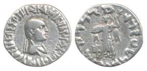 Indo-Greeks, Apollodotus II (c. 110-80 BC), Silver Drachm, 2.12g, obv. diademed and draped