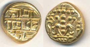 Alupas of Udipi, Udayadityaraya or Gopisvararaya Pandya (1088-1332 AD), Gold Pagoda, 3.79g