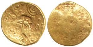 Kakatiyas of Warangal, Raja Gaya Kesari (c. 11th century AD), Gold Pagoda, 3.55g, Dayagaja