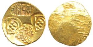 Paramaras of Vidarbha, Jagadeva (c. 12th century), Gold, 3.62g, obv. punches of a temple s